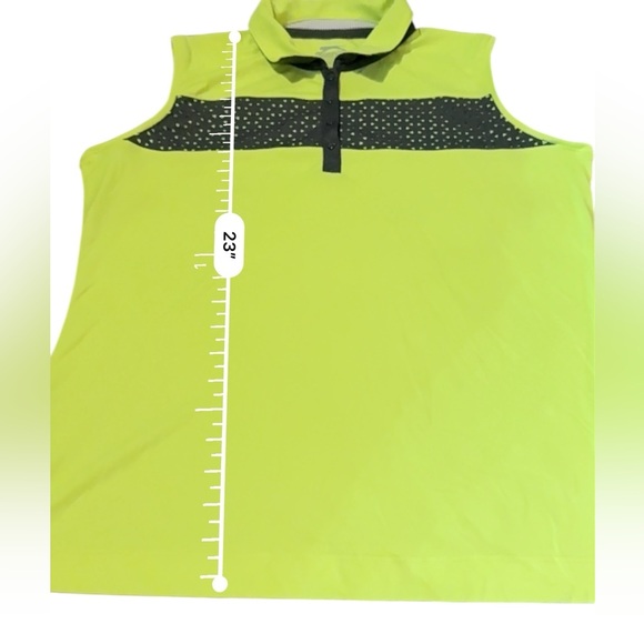 Slazenger Neon Yellow Gray Golf Set‎ Women’s Size Medium Sleeveless Polo Skort - Picture 6 of 14
